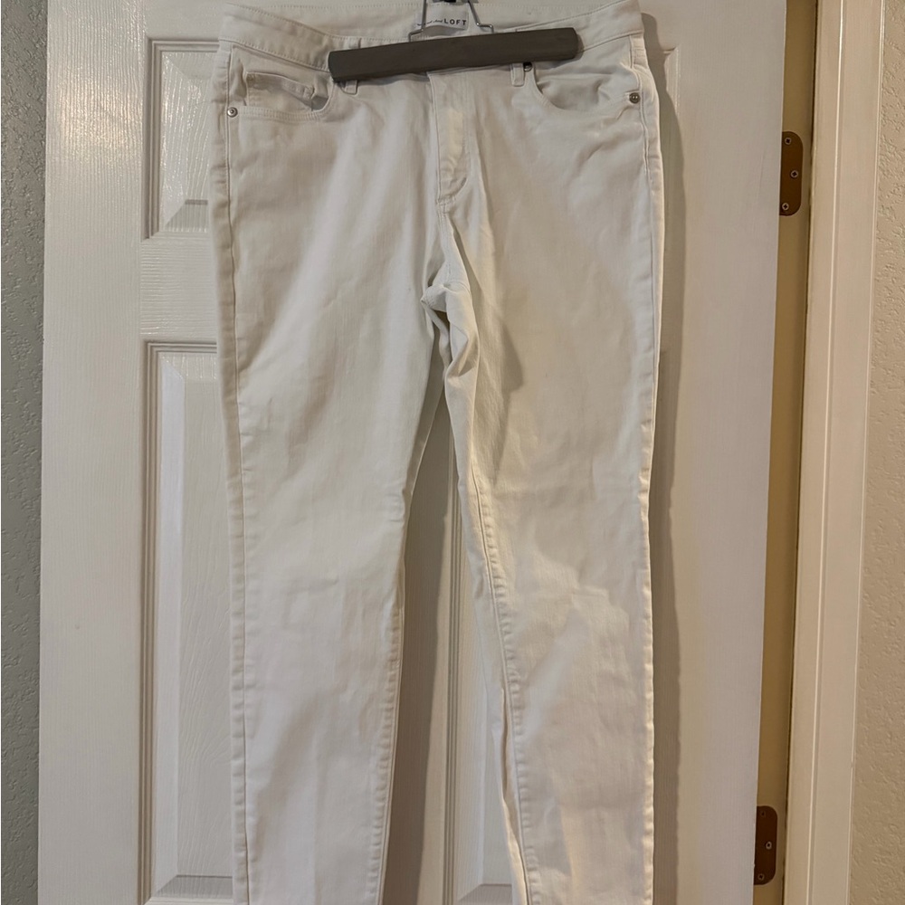 LOFT White Skinny Jeans